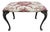 Burgundy and Tan Rooster Motif Stool For Sale