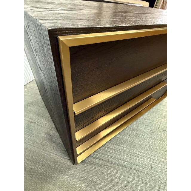 Wood Restoration Hardware Closed Calvin Nightstands, Pair For Sale - Image 7 of 12