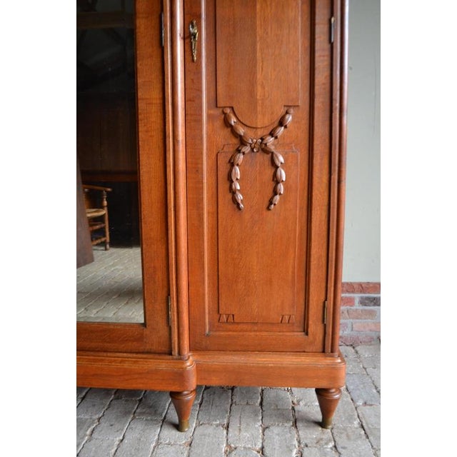Wood Antique French Oak Wardrobe For Sale - Image 7 of 10