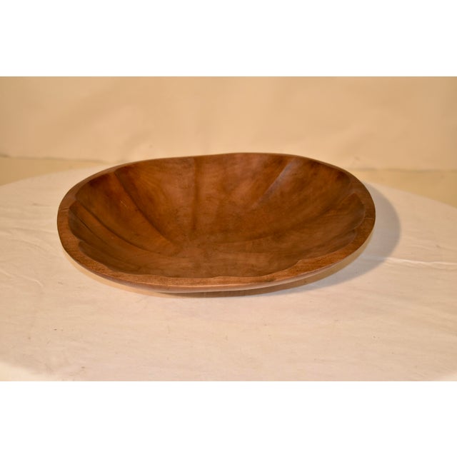 French Country Hand Hewn Fruitwood Bowl, Circa 1900 For Sale - Image 3 of 9