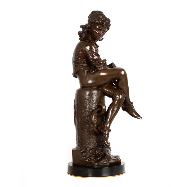 Italian Antique Bronze Sculpture of “Christopher Columbus” by Giulio Monteverde For Sale - Image 4 of 18