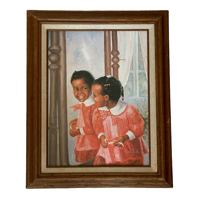 Vintage Contemporary Artist Donald Nolan's "Grandma's Mirror" Signed Reproduction on Canvas For Sale