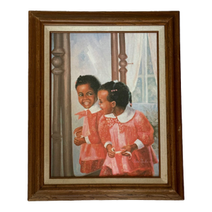 Vintage Contemporary Artist Donald Nolan's "Grandma's Mirror" Signed Reproduction on Canvas