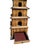 Mid 20th Century Vintage Chinoiserie Rattan Split Reed Bamboo Pagoda Bird House For Sale - Image 5 of 8