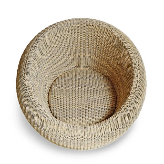 Outdoor Faux Wicker Bubble Chair For Sale In Los Angeles - Image 6 of 8