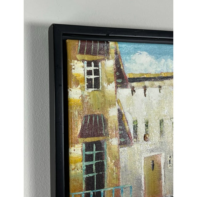 Modern 1970s Impasto Painting of Gondolier, Framed For Sale - Image 3 of 7