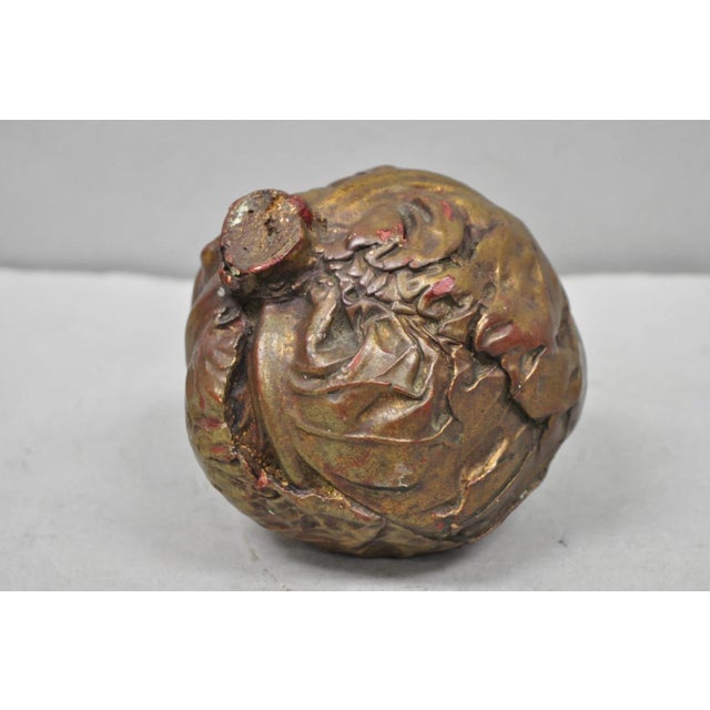 Mid 20th Century Vintage Dorothy Draper Style Fold Formed Resin Artisan Crafted Cabbage Sculpture For Sale - Image 5 of 11