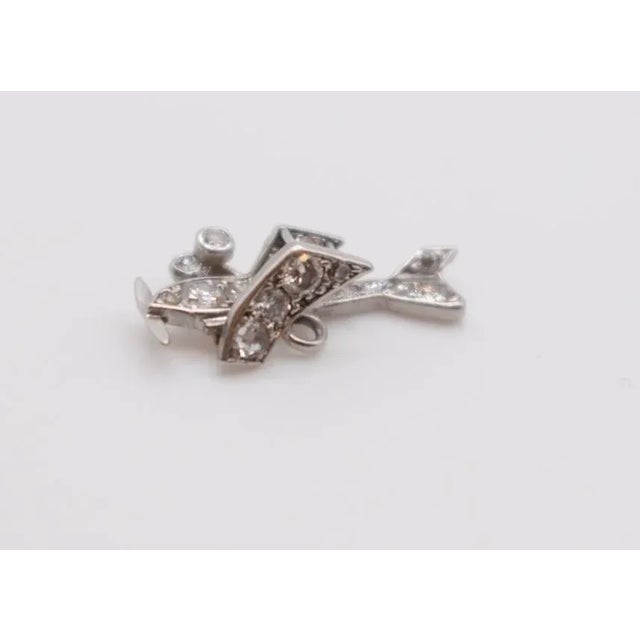 Modern Mid 20th Century Bi-Plane Diamond Charm For Sale - Image 3 of 8