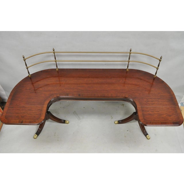 Antique Sheraton Mahogany Duncan Phyfe Dropleaf Sideboard Console Buffet Table For Sale - Image 4 of 17