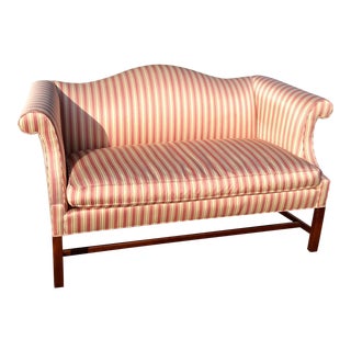 Vintage Hickory Camel-Back Chippendale Loveseat For Sale