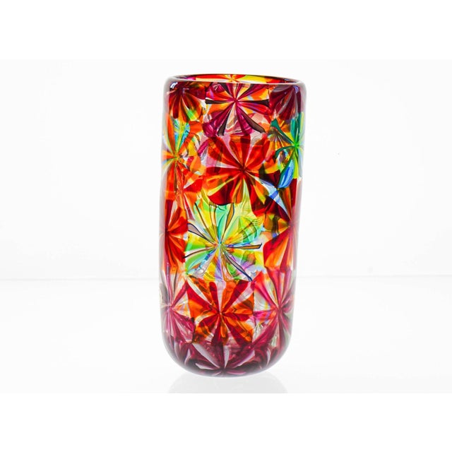 Stellato Murano Glass Vase in the style of Pollio Perelda for Fratelli Toso For Sale - Image 14 of 18