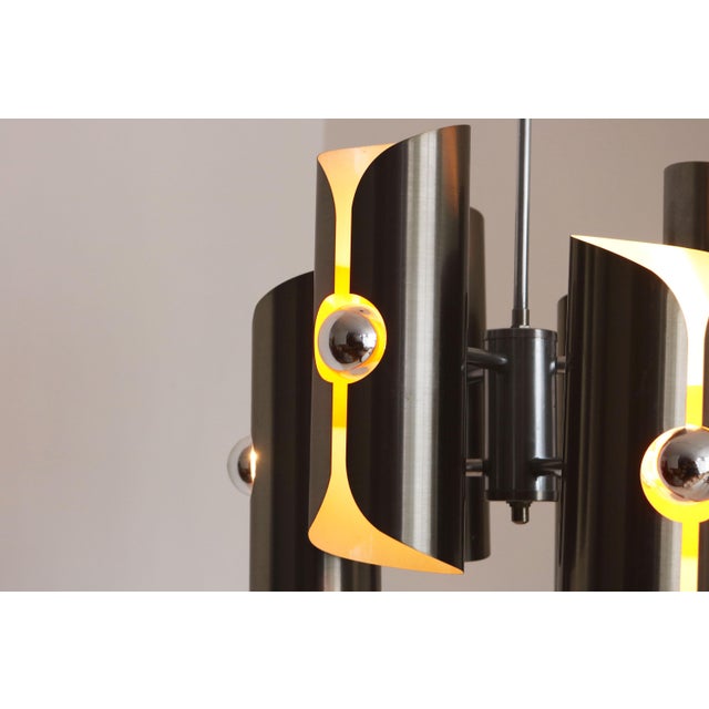 Mid-Century Model D-156 Chandelier by Polam-Bielsko, Poland, 1970 For Sale - Image 9 of 11