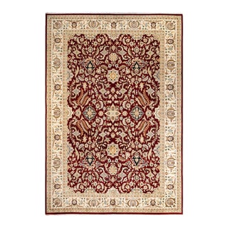 Mogul, One-of-a-Kind Hand-Knotted Area Rug in Red, 10' 0" x 14' 5" For Sale