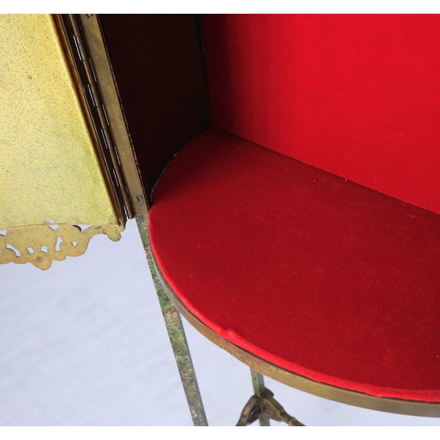 Demi Lune Bronze Ornaments Mount Decorated Petit Console Table w/ Chair Mint For Sale - Image 15 of 18