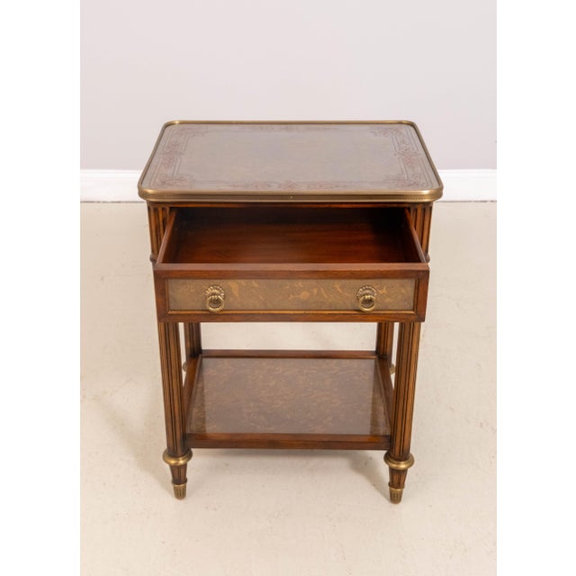 Hollywood Regency Theodore Alexander Eglomise Hollywood Regency Nightstand For Sale - Image 3 of 18