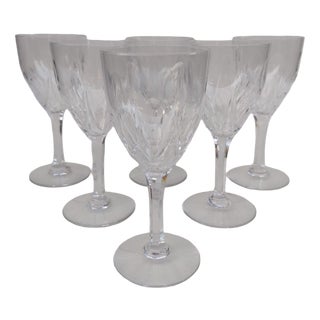Large Crystal Vic Glasses from Saint Louis, 1930s, Set of 6 For Sale