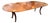 Mid 20th Century Neoclassical Oval Cherry Dining Table With Extension For Sale