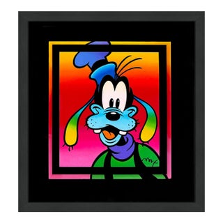 Peter Max, Disney: Goofy, Hand Signed Serigraph, Edition of 500, Custom Framed, 1994 For Sale