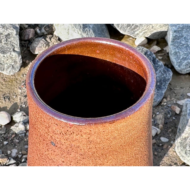 Floor Vase with Incised Decoration from VEB Steingut, GDR / Germany, 1950s For Sale - Image 10 of 18