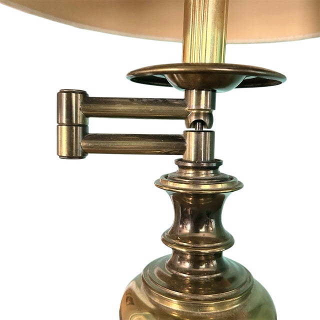 Vintage Brass Swing Swivel Arm Table Desk Lamp 25” For Sale In Tampa - Image 6 of 12
