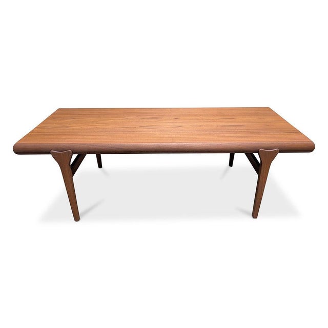 1950s Attributed to Johannes Andersen Teak Coffee Table w Drawer and Leaf - 112507 For Sale In New York - Image 6 of 6
