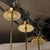 Brass Set of 3 Mid-Century Rounded Brass Pendant Chandeliers W/ Circular Cutout Detail For Sale - Image 8 of 12