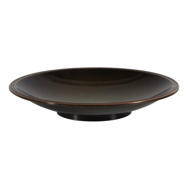 Small Art Deco Danish Low Bowl in Bronze from Just Andersen, 1940s For Sale