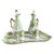 French Art Nouveau Head to Head Liquor Service in Porcelain, 19th Century, Set of 5 For Sale - Image 17 of 17