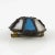1950s Line Vautrin Blue and White Mirrors Talosel Signed Brooch Pin For Sale - Image 5 of 7