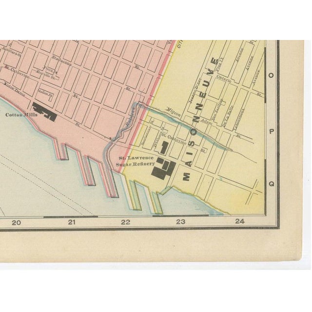 Antique Map of Montreal with Mount Royal Park from Rand McNally, 1899 For Sale - Image 9 of 12