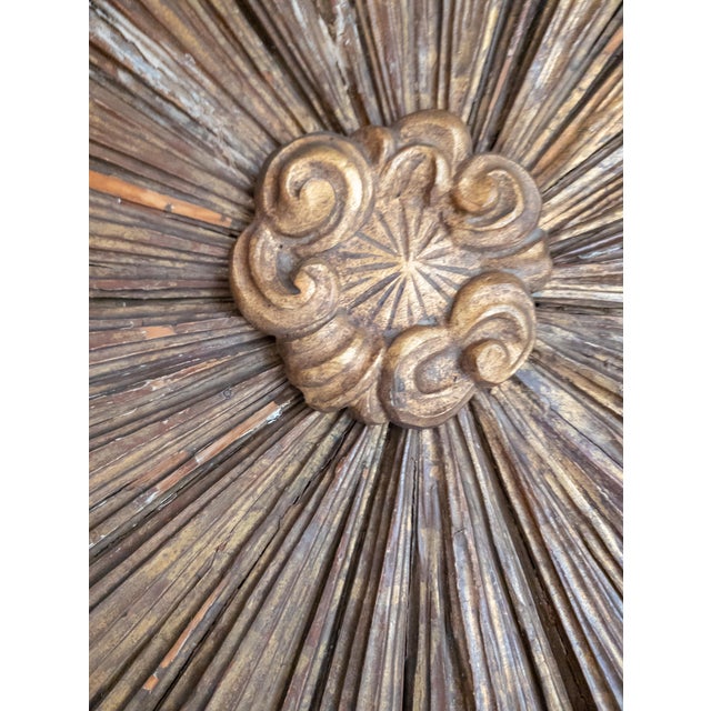 19th or 20th Century Italian Baroque Style Giltwood Carved Sunburst For Sale - Image 11 of 18