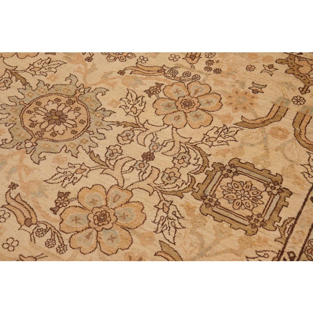 Textile Oriental Ziegler Beige Tan Hand-Knotted Wool Rug - 9'4'' X 12'6'' For Sale - Image 7 of 8