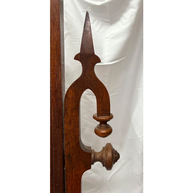 English Oak Floor Standing Dressing Mirror For Sale - Image 4 of 9