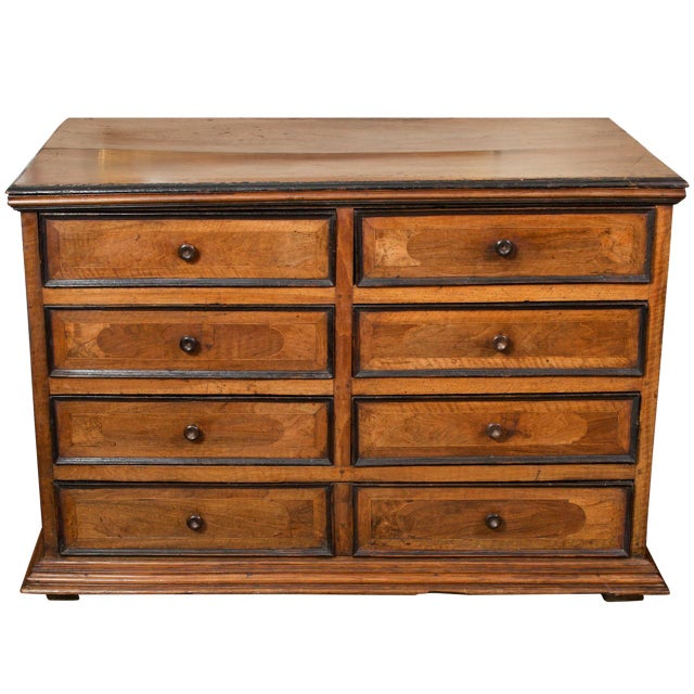 Late 18th Century Tuscan Walnut & Ebonized Detail Commode For Sale - Image 10 of 10