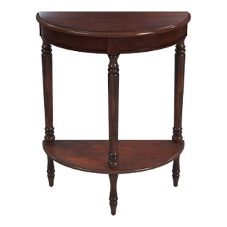 Bellini Demilune Console Table, Medium Brown For Sale