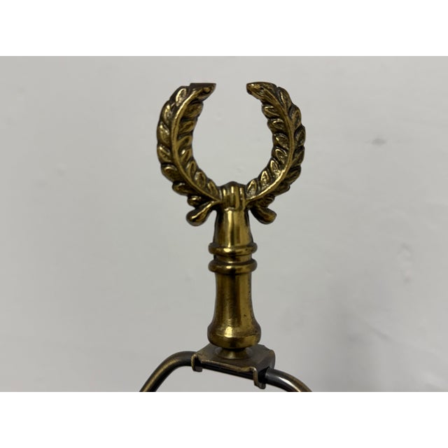Brass + Cut Glass Floor Lamp, Vintage. For Sale - Image 4 of 12