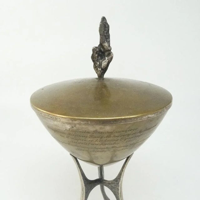 Goldenrod Postmodern Polish Candyer from Imago Artis, Poland, 1960s For Sale - Image 8 of 10