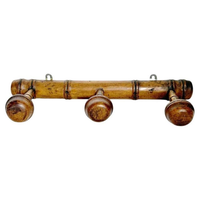Vintage Wooden Coat Rack, France, 1940s For Sale - Image 12 of 12