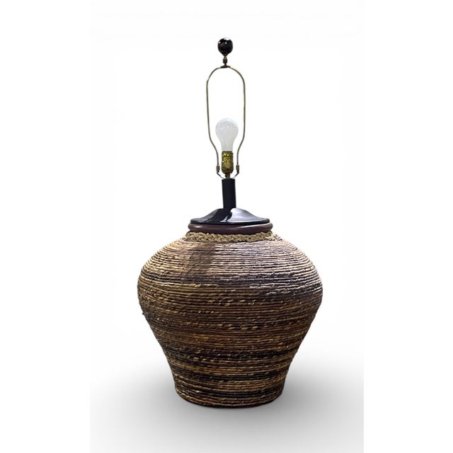 Maitland - Smith Maitland Smith Substantial Seagrass Table Lamps - A Pair For Sale - Image 4 of 14