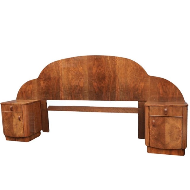 Art Deco Cloud Bed Head with Attached Nightstands, 1930s For Sale - Image 12 of 13