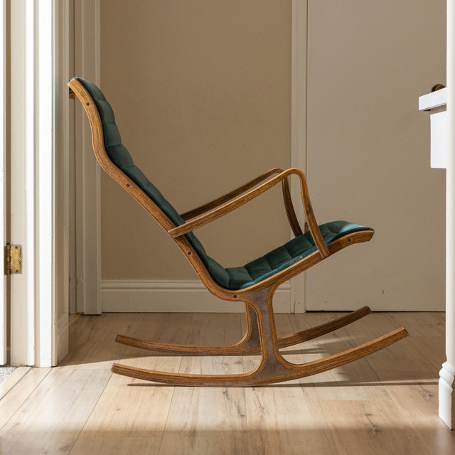 1960s Mid-Century Tendo Mokko Heron Rocking Chair by Mitsumasa Sugazawa, Japan For Sale - Image 5 of 18