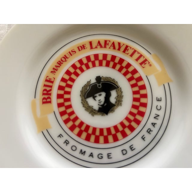 Ceramic 1960s Set of 6 French Cheese Plates For Sale - Image 7 of 9