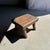 Small rectangular wabi-sabi teak stool/side stool. Minimalist, raw design; a beautiful, high-quality piece (thickness and...