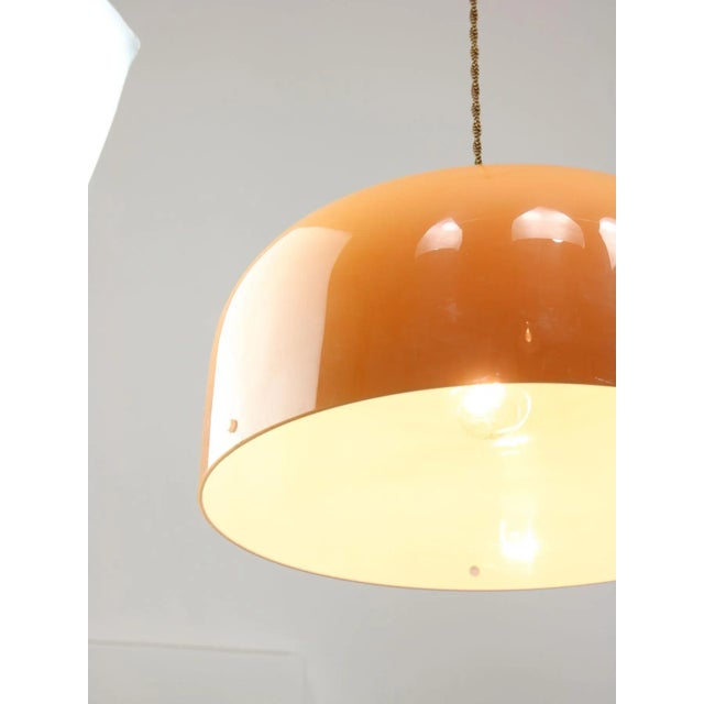 Space Age Brown Pendant Lamp from Guzzini, 1960s For Sale - Image 9 of 18