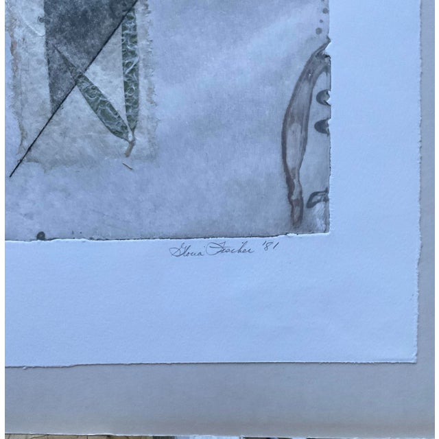 Tan Vintage Original Mixed Media Art by Gloria Fischer For Sale - Image 8 of 8