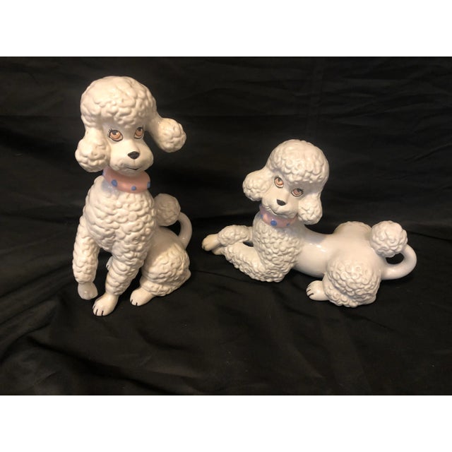 Ceramic 1950s Vintage French Poodles Figurines - a Pair For Sale - Image 7 of 7