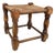 1940s English Country Oak and Rush Footstool For Sale