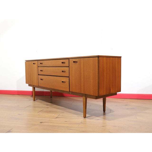 Mid-Century Modern Mid Century Modern Vintage Teak Credenza Sideboard by Nathan Danish Style For Sale - Image 3 of 15