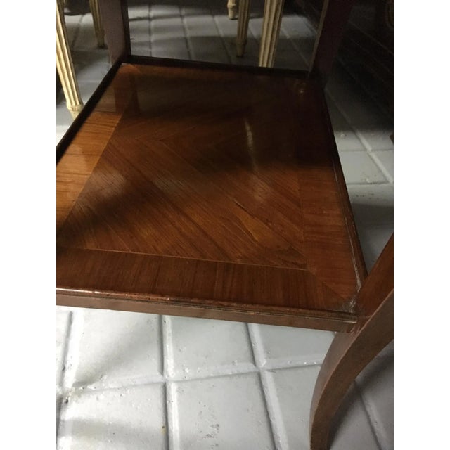 French Louis XV Rosewood and Marble Side Table For Sale - Image 4 of 9