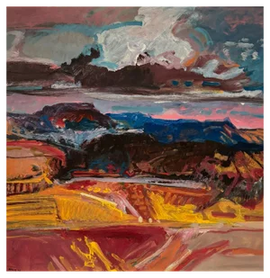Jean Krillé, Landscape 103, Oil on Masonite, 1988